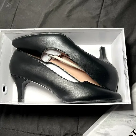 BUEUPU low heel‎ pointed toe pump shoes womens 8 preppy classic contemporary - Picture 5 of 7